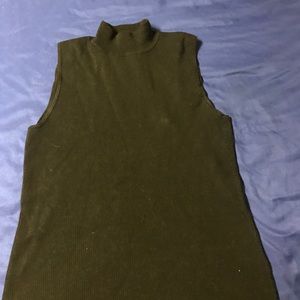 Sleeveless Black Turtle Neck